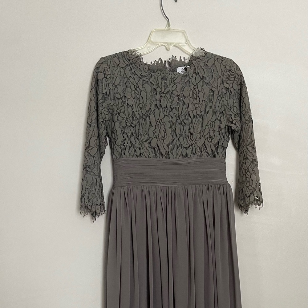 Dainty Jewells Charcoal Lace Maxi Dress - Picture 4 of 5